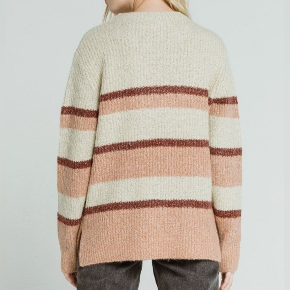 ROXY Winter Garden Striped Sweater Small - Picture 3 of 7